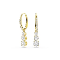 37742540 - Stilla Yellow Gold Coloured Cubic Zirconia Drop Earrings