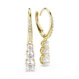 SWAROVSKI Stilla Yellow Gold Coloured Cubic Zirconia Drop Earrings