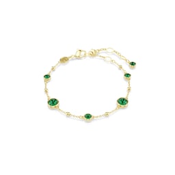 37742543 - Imber Yellow Gold Coloured Green Crystal Bracelet