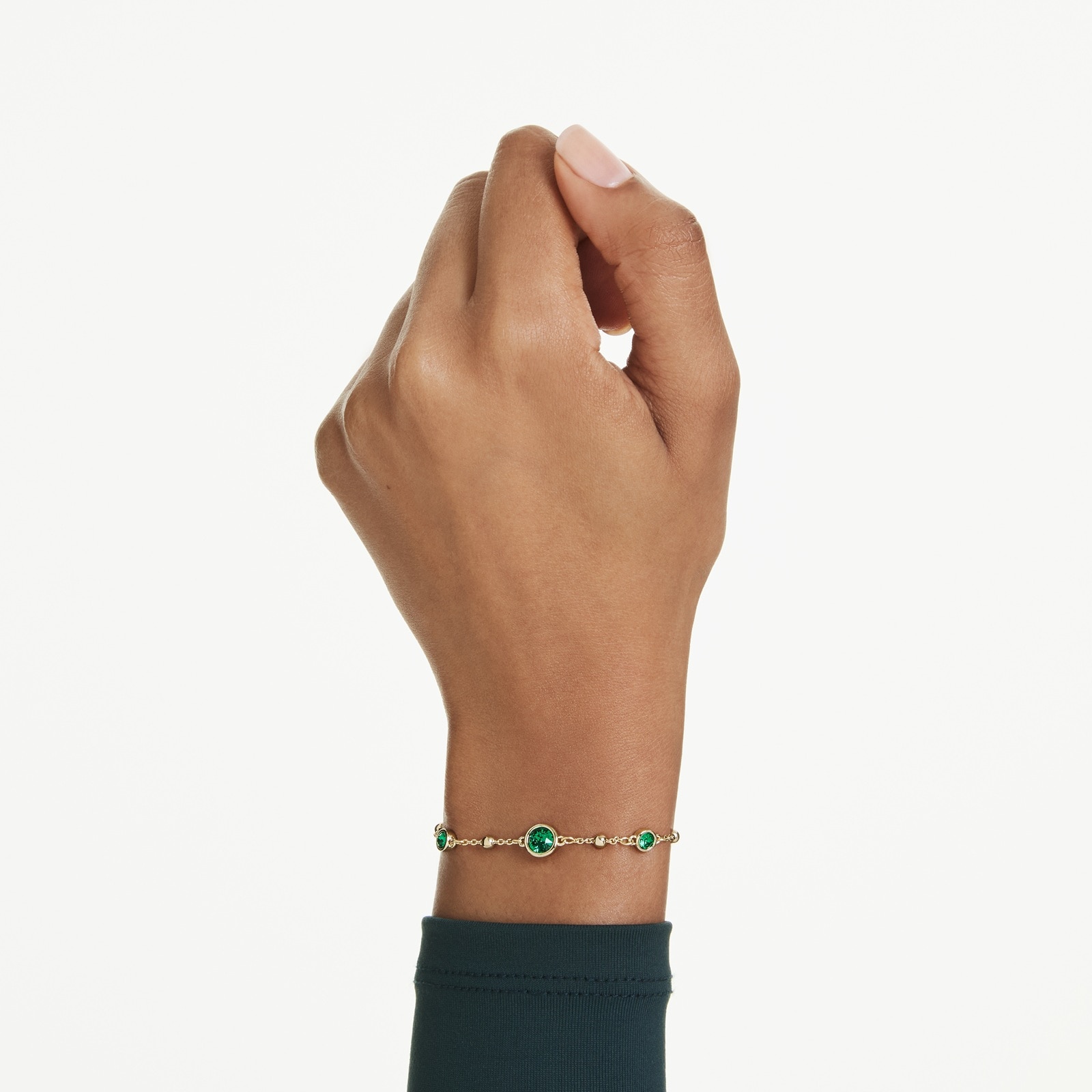 SWAROVSKI Imber Yellow Gold Coloured Green Crystal Bracelet