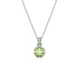 SWAROVSKI Birthstone White Rhodium Plated Green Crystal Pendant Necklace