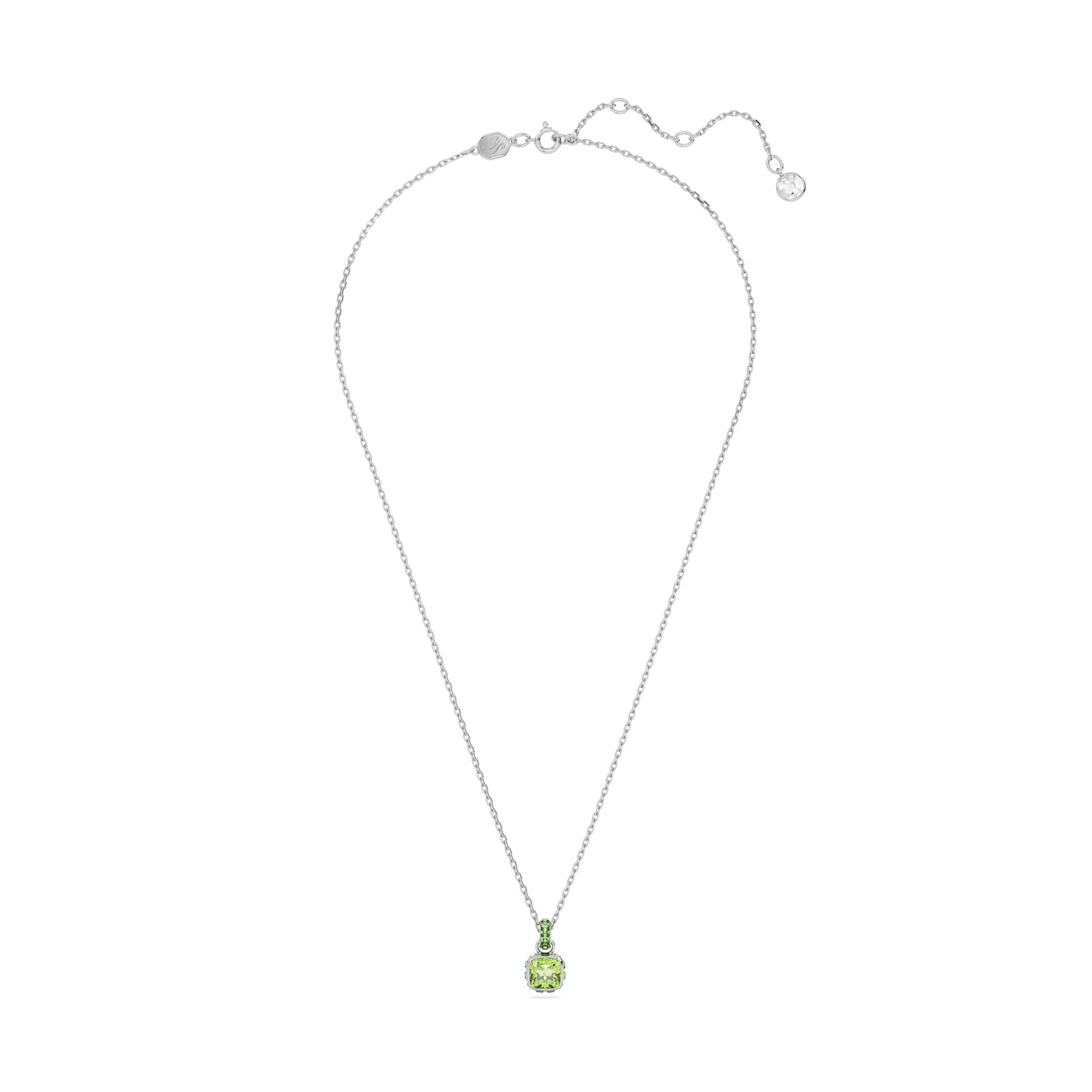 SWAROVSKI Birthstone White Rhodium Plated Green Crystal Pendant Necklace SWAROVSKI Birthstone White Rhodium Plated Green Crystal Pendant Necklace