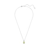 SWAROVSKI Birthstone White Rhodium Plated Green Crystal Pendant Necklace