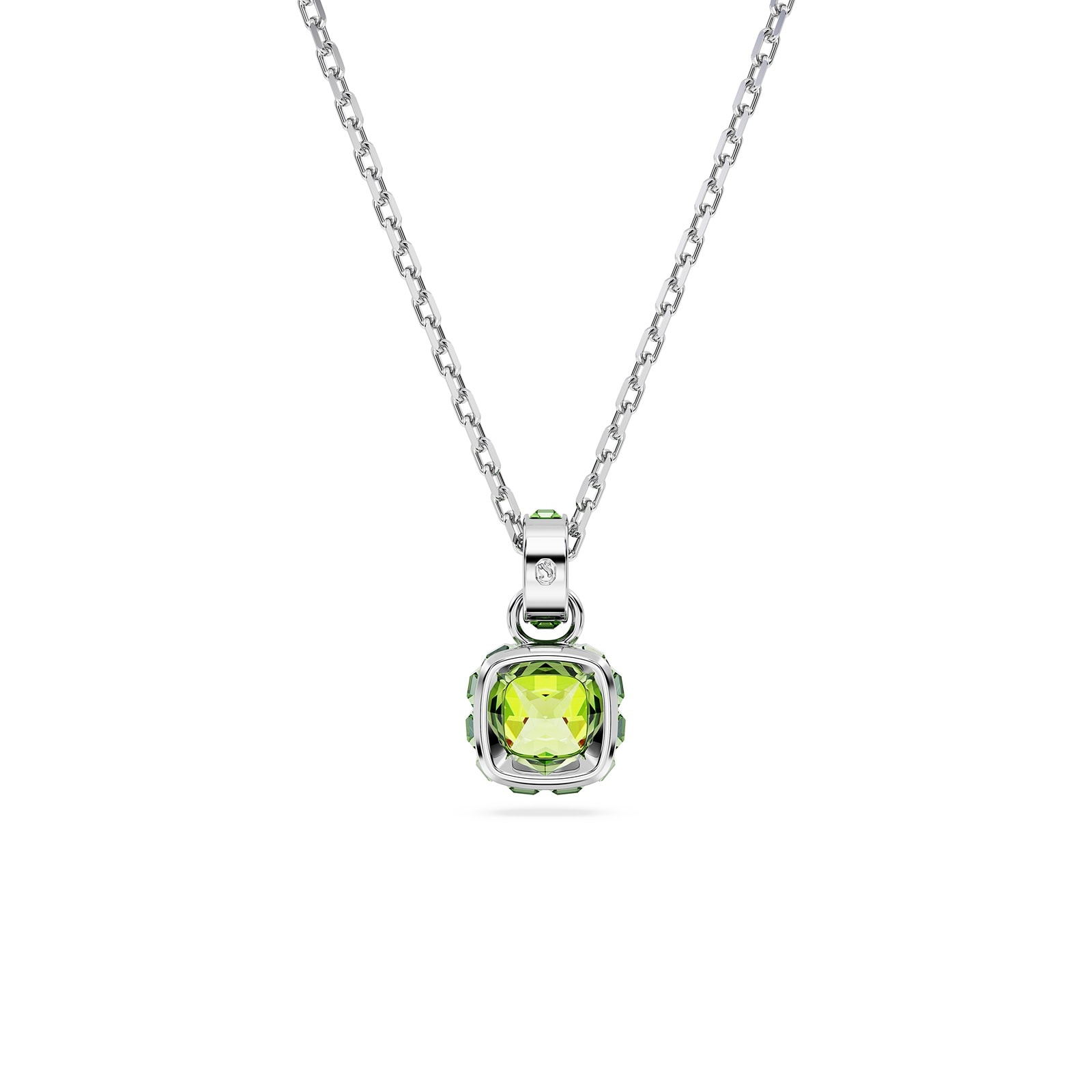 SWAROVSKI Birthstone White Rhodium Plated Green Crystal Pendant Necklace SWAROVSKI Birthstone White Rhodium Plated Green Crystal Pendant Necklace