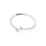SWAROVSKI Mesmera White Rhodium Plated Cubic Zirconia Heart Bangle - Size Medium