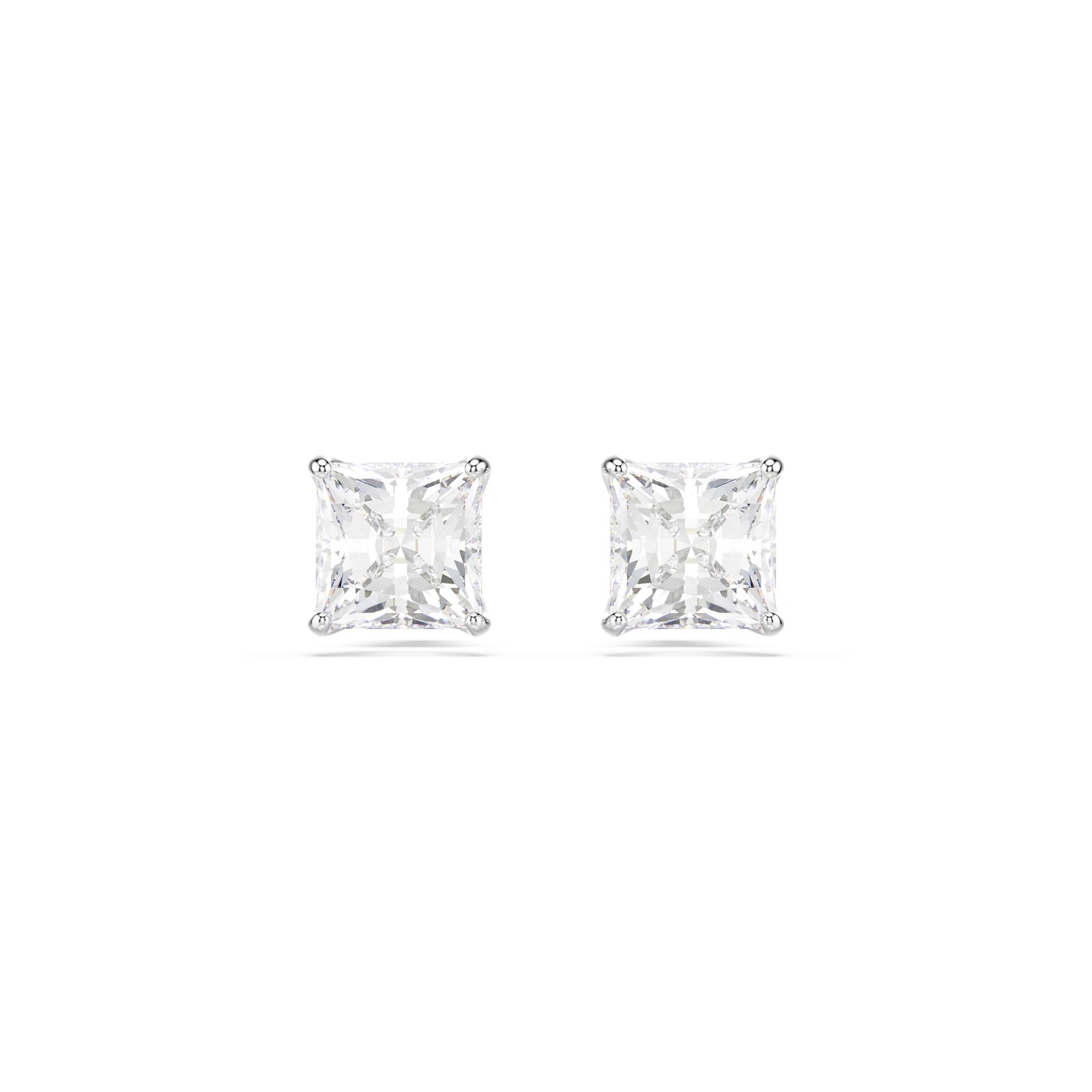 SWAROVSKI Stilla White Rhodium Plated Cubic Zirconia Square Cut Stud Earrings SWAROVSKI Stilla White Rhodium Plated Cubic Zirconia Square Cut Stud Earrings