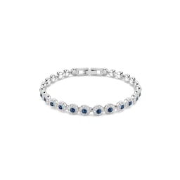 37742547 - Una Angelic White Rhodium Plated Blue Crystal Bracelet
