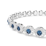 SWAROVSKI Una Angelic White Rhodium Plated Blue Crystal Bracelet