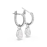 SWAROVSKI Stilla White Rhodium Plated Pear Cut Cubic Zirconia Drop Earrings