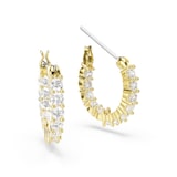 SWAROVSKI Matrix Vittore Yellow Gold Coloured Cubic Zirconia Hoop Earrings