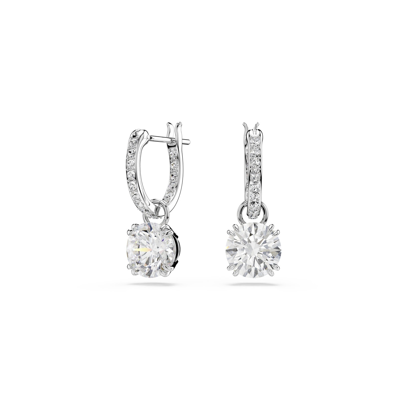SWAROVSKI Stilla White Rhodium Plated Cubic Zirconia Drop Earrings