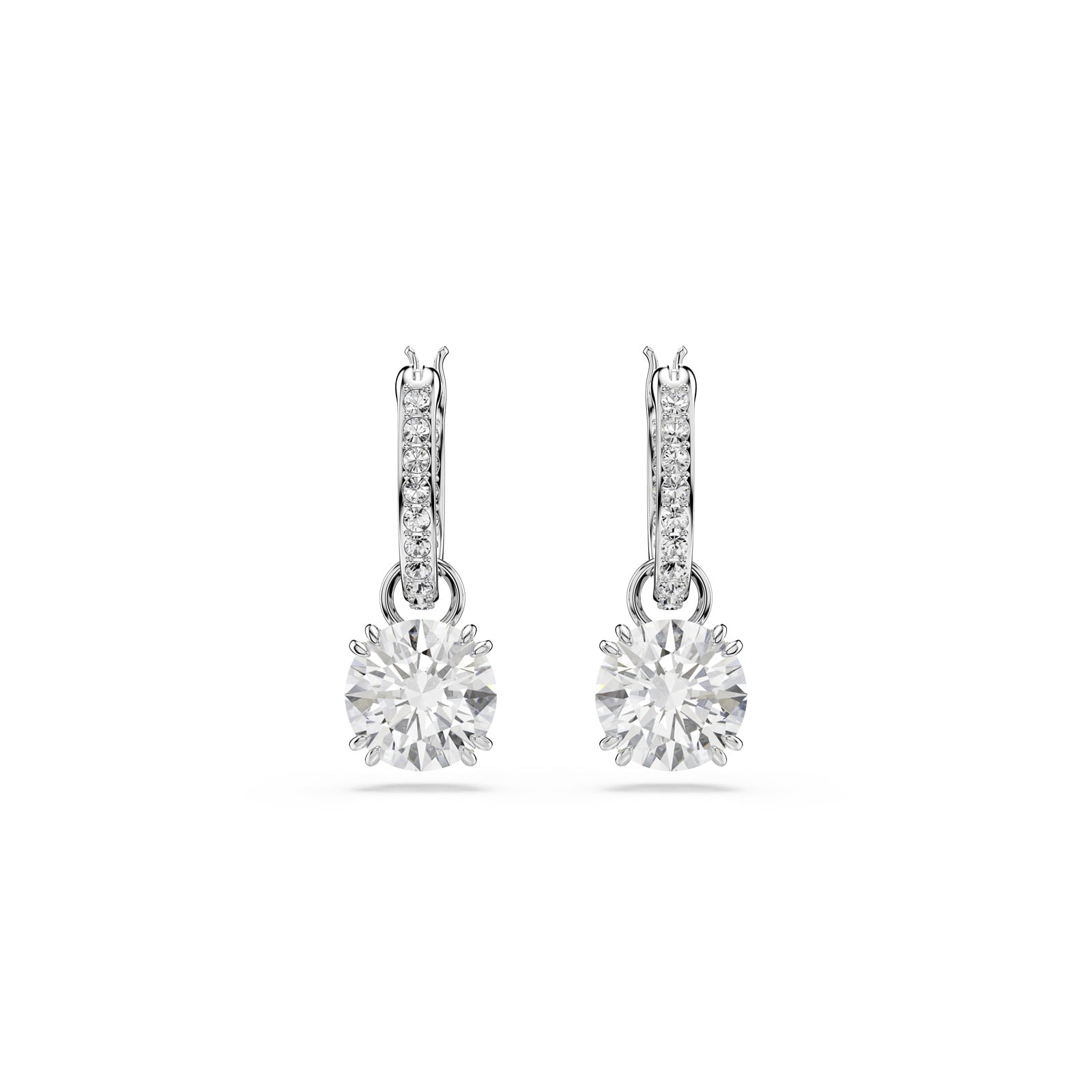 SWAROVSKI Stilla White Rhodium Plated Cubic Zirconia Drop Earrings