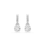 SWAROVSKI Stilla White Rhodium Plated Cubic Zirconia Drop Earrings