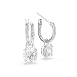 SWAROVSKI Stilla White Rhodium Plated Cubic Zirconia Drop Earrings