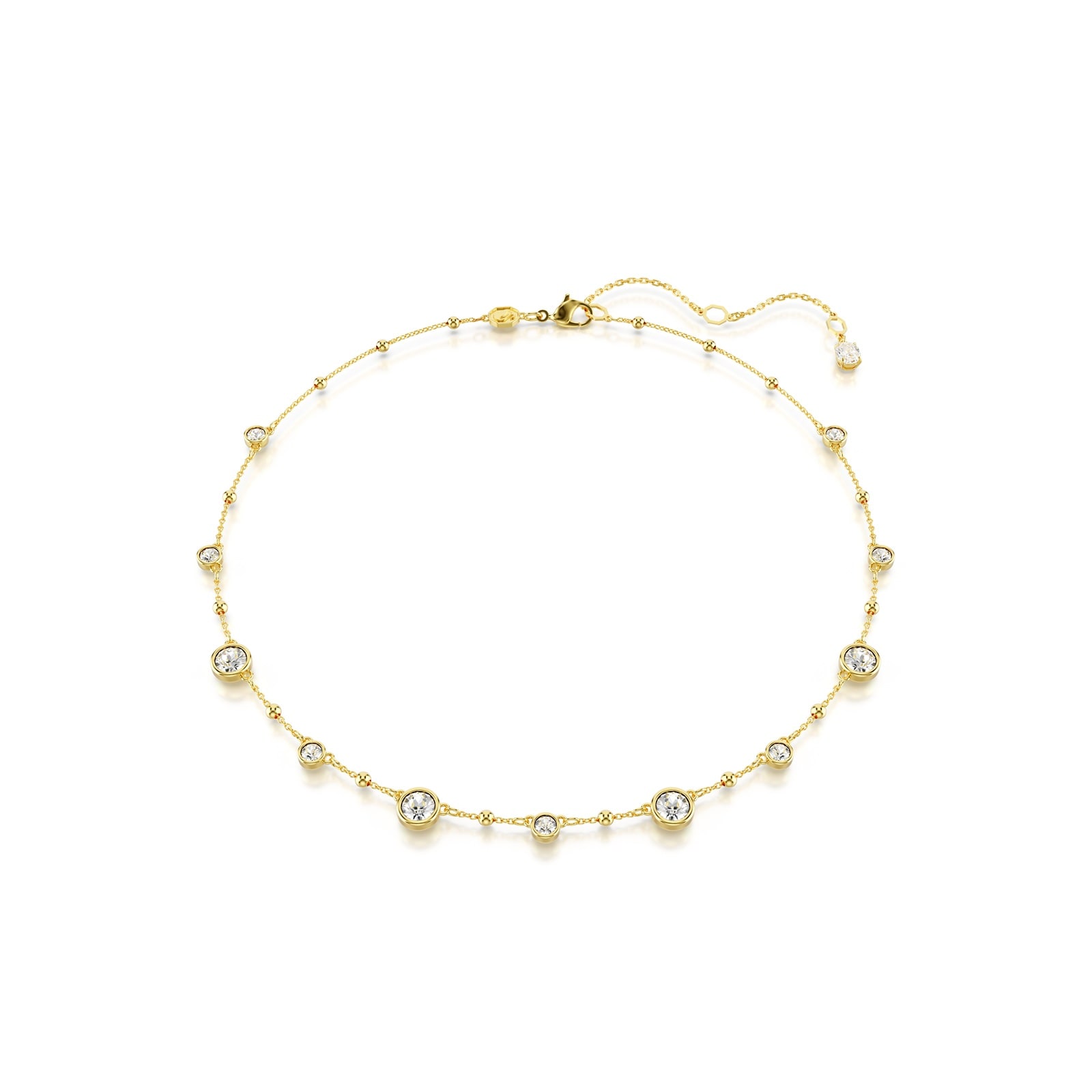 SWAROVSKI Imber Yellow Gold Coloured Scattered Cubic Zirconia Necklace