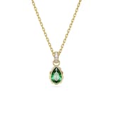 SWAROVSKI Chroma Yellow Gold Coloured Green Crystal Pendant Necklace