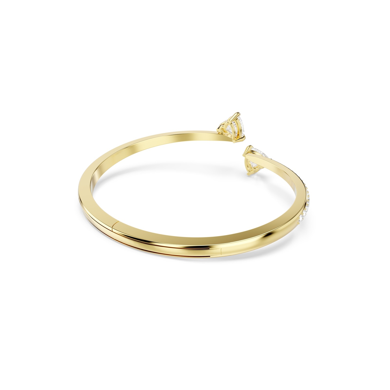 SWAROVSKI Mesmera Yellow Gold Coloured Cubic Zirconia Heart Bangle - Size Small SWAROVSKI Mesmera Yellow Gold Coloured Cubic Zirconia Heart Bangle - Size Small