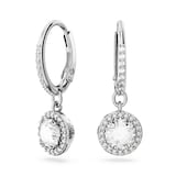 SWAROVSKI Una Angelic White Rhodium Plated Cubic Zirconia Drop Earrings