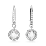 SWAROVSKI Una Angelic White Rhodium Plated Cubic Zirconia Drop Earrings