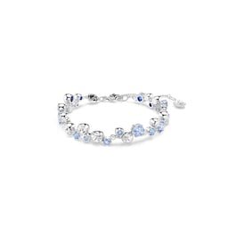 37742559 - Constella White Rhodium Plated Blue Crystal Bracelet
