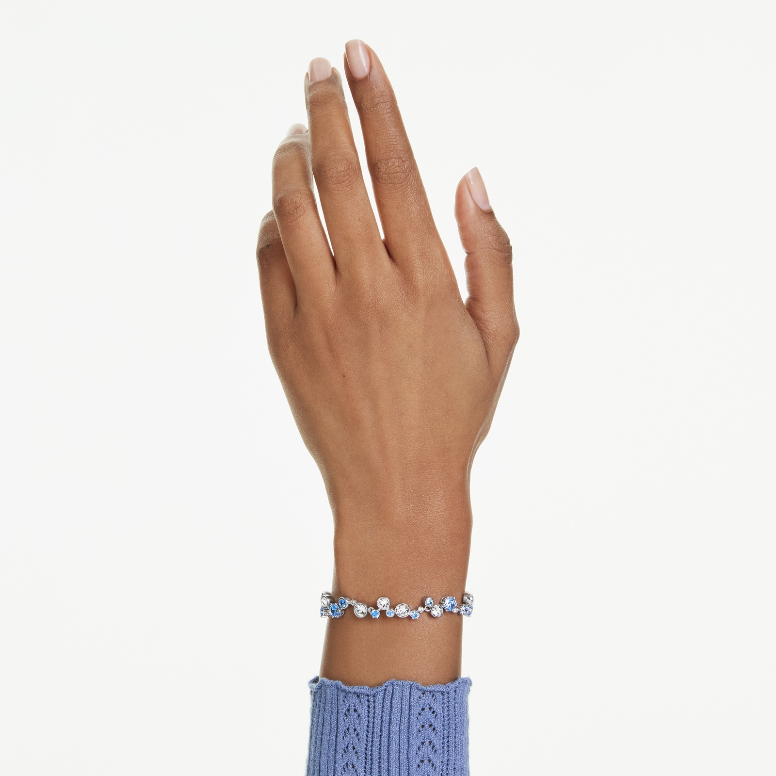 SWAROVSKI Constella White Rhodium Plated Blue Crystal Bracelet