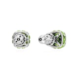 SWAROVSKI Birthstone White Rhodium Plated Green Crystal Stud Earrings