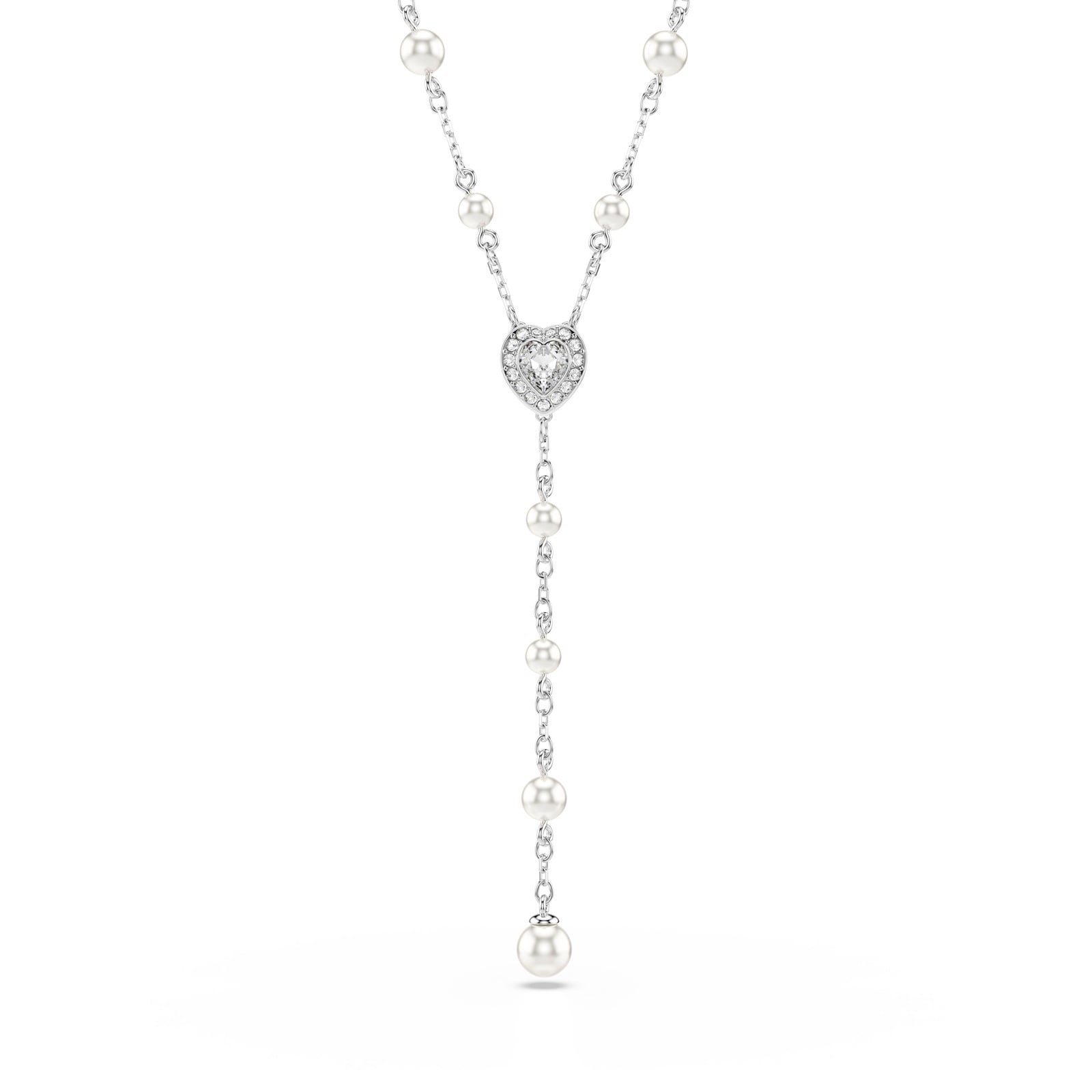 SWAROVSKI Ariana Grande x Swarovski White Rhodium Plated Cubic Zirconia Y Necklace