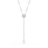 SWAROVSKI Ariana Grande x Swarovski White Rhodium Plated Cubic Zirconia Y Necklace