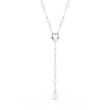 SWAROVSKI Ariana Grande x Swarovski White Rhodium Plated Cubic Zirconia Y Necklace