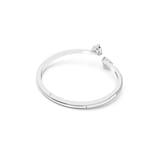 SWAROVSKI Mesmera White Rhodium Plated Cubic Zirconia Heart Bangle - Size Small