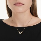 SWAROVSKI Idyllia Lilia Yellow Gold Coloured Cubic Zirconia Butterfly Pendant Necklace