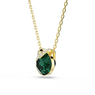 SWAROVSKI Bella Yellow Gold Coloured Green Crystal Pendant Necklace