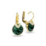 SWAROVSKI Bella Yellow Gold Coloured Green Crystal Drop Earrings