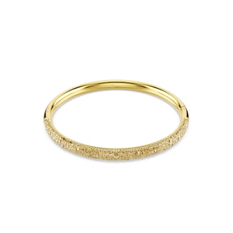 SWAROVSKI Sublima Yellow Gold Coloured Pavé Cubic Zirconia Bangle - Size Medium