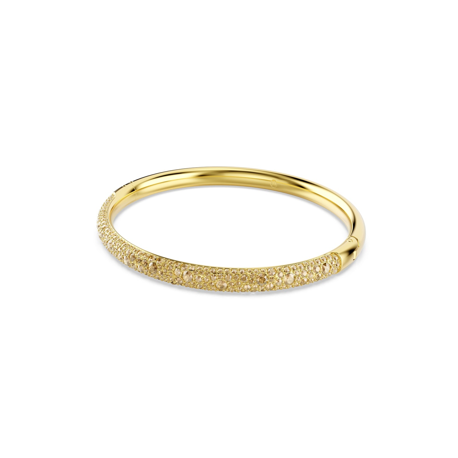 SWAROVSKI Sublima Yellow Gold Coloured Pavé Cubic Zirconia Bangle - Size Medium