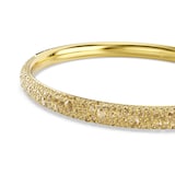 SWAROVSKI Sublima Yellow Gold Coloured Pavé Cubic Zirconia Bangle - Size Medium