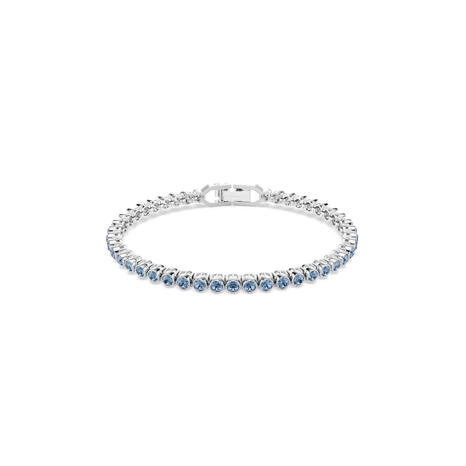 SWAROVSKI Imber Emily White Rhodium Plated Blue Crystal Tennis Bracelet SWAROVSKI Imber Emily White Rhodium Plated Blue Crystal Tennis Bracelet
