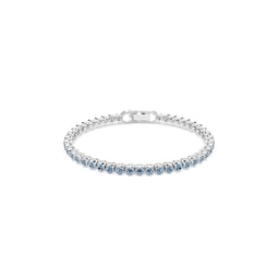 37742569 - Imber Emily White Rhodium Plated Blue Crystal Tennis Bracelet