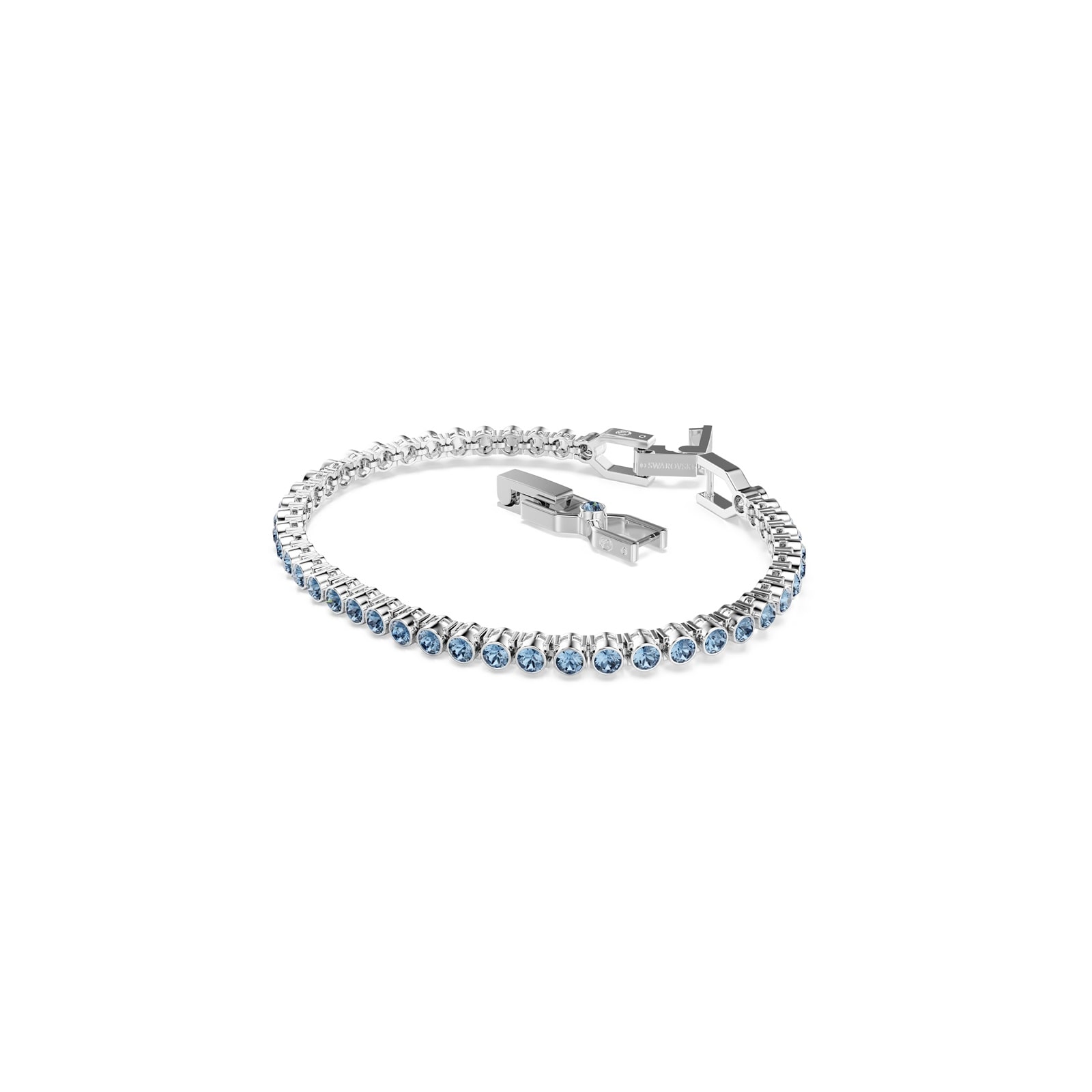 SWAROVSKI Imber Emily White Rhodium Plated Blue Crystal Tennis Bracelet SWAROVSKI Imber Emily White Rhodium Plated Blue Crystal Tennis Bracelet