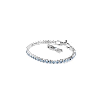 SWAROVSKI Imber Emily White Rhodium Plated Blue Crystal Tennis Bracelet SWAROVSKI Imber Emily White Rhodium Plated Blue Crystal Tennis Bracelet