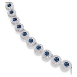 SWAROVSKI Una Angelic White Rhodium Plated Blue & White Crystal Necklace