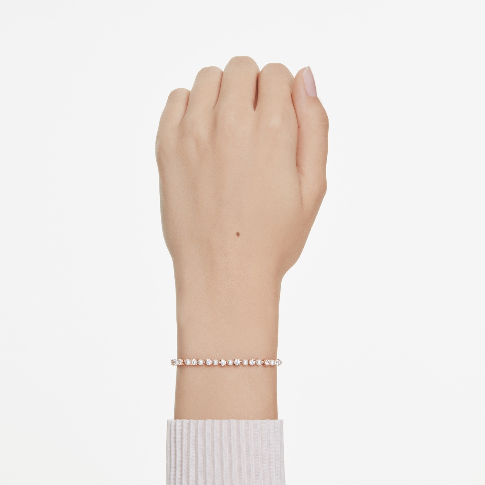 SWAROVSKI Matrix Rose Gold Coloured Cubic Zirconia Tennis Bracelet