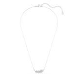 SWAROVSKI Vienna White Rhodium Plated Feather Mixed Cut Crystal Pendant Necklace
