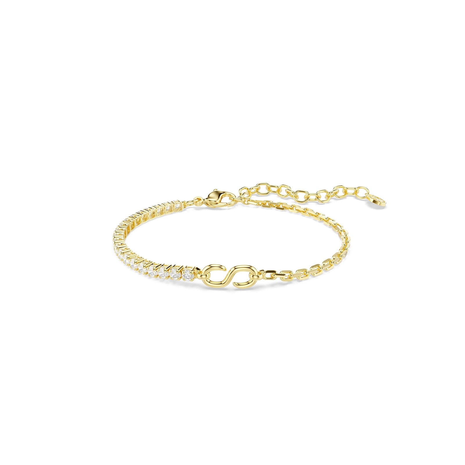 Swarovski Matrix 18ct Yellow Gold Plated Half Tennis Bracelet 5753925