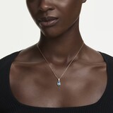 SWAROVSKI Chroma 18ct Yellow Gold Plated Pear Cut Blue Crystal Pendant Necklace