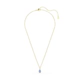 SWAROVSKI Chroma 18ct Yellow Gold Plated Pear Cut Blue Crystal Pendant Necklace
