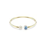 SWAROVSKI Chroma 18ct Yellow Gold Plated Mixed Cut Blue & White Crystal Bangle