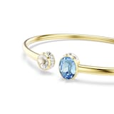 SWAROVSKI Chroma 18ct Yellow Gold Plated Mixed Cut Blue & White Crystal Bangle