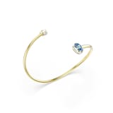 SWAROVSKI Chroma 18ct Yellow Gold Plated Mixed Cut Blue & White Crystal Bangle