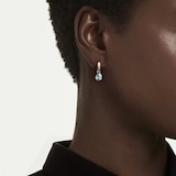 SWAROVSKI Chroma 18ct Yellow Gold Plated Pear Cut Blue Crystal Drop Earrings